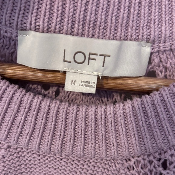 LOFT Purple Knit Top - Picture 3 of 5